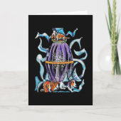 バセットハウンド – ホリデーカード (正面)