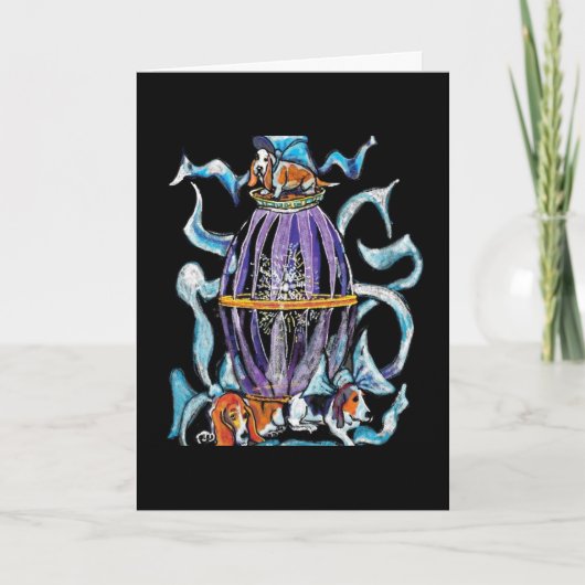 バセットハウンド&ボウズ – プレーンカード シーズンカード (正面)