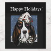 バセットハウンド ワインラベル (シングルラベル)