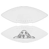 バセットハウンド·白黒シンプルの子犬の目  アメリカンフットボール (パネル)