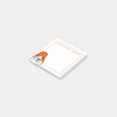 バセットハウンド|赤いUshankaの帽子|はあなたの名前を加えます ポストイット (アングル)