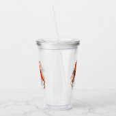 バセットハウンド|赤いUshankaの帽子 アクリルタンブラー (左)