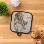 バセットハウンド 鍋敷き (トップダウン)