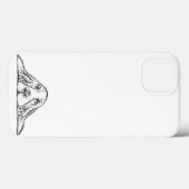 バセットハウンド 黒 白 シンプル 子犬 愛らしい目  Case-Mate iPhoneケース (裏面 (横))