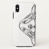 バセットハウンド 黒 白 シンプル 子犬 愛らしい目  Case-Mate iPhoneケース (裏面)