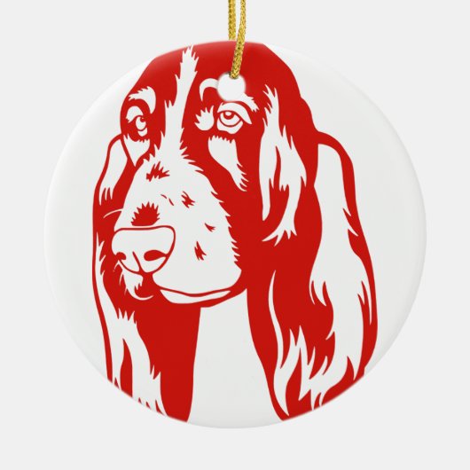 バセットハウンド[25] セラミックオーナメント (正面)