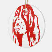 バセットハウンド[25] セラミックオーナメント (左)