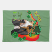 バセットハウンドSt patricks day キッチンタオル (横)