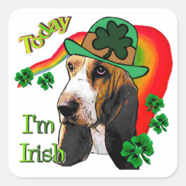バセットハウンドSt patricks day スクエアシール