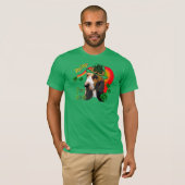 バセットハウンドSt patricks day Tシャツ (正面フル)