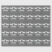 バセットハウ結婚ンズカップルウィズカスタム文字 ラッピングペーパー (フラット)