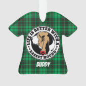 バセットパーソナライズされたハウンドの生活は良い オーナメント (裏面)