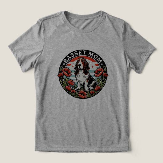 バセットママ トライブレンドTシャツ (デザイン正面)
