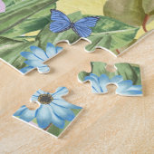 バセット犬と花春 ジグソーパズル (側面)