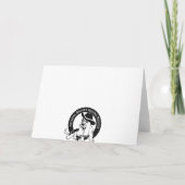 バセット犬によって得られるよだれか。 空白のなNotecard カード (裏面)