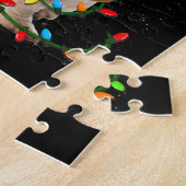 バセット犬のクリスマスおもしろいバセット犬の愛 ジグソーパズル (側面)