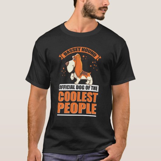 バセット犬のクール犬のオーナーH Tシャツ (正面)
