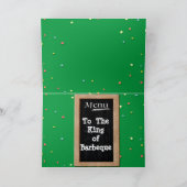 バセット犬のシェフが付いている父の日カード カード (内部)