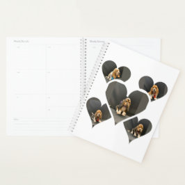 バセット犬の子犬のオーガナイザー プランナー手帳