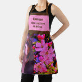 バセット犬の子犬のパーソナライズされた花 エプロン (インサイチュ)