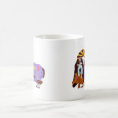 バセット犬の就寝時間 コーヒーマグカップ (中央)