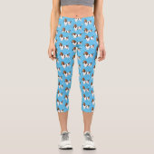 バセット犬の漫画イラストレーション カプリレギンス (正面)