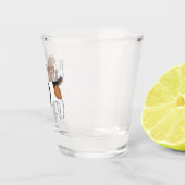 バセット犬の漫画イラストレーション ショットグラス (右)