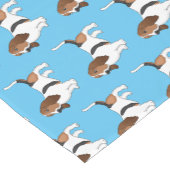 バセット犬の漫画イラストレーション ショートテーブルランナー (コーナー)