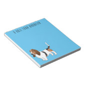 バセット犬の漫画イラストレーション ノートパッド (アングル)