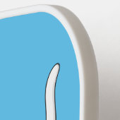 バセット犬の漫画イラストレーション ピックルボールラケット (左詳細)