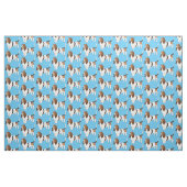 バセット犬の漫画イラストレーション ファブリック (ファットクウォーター)