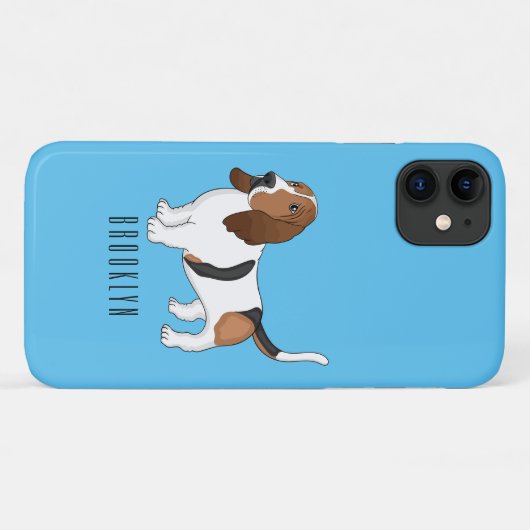 バセット犬の漫画イラストレーション Case-Mate iPhoneケース (裏面(横))
