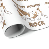 バセット犬の漫画 ラッピングペーパー (ロールコーナー)