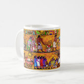 バセット犬の王朝のマグ コーヒーマグカップ (正面左)