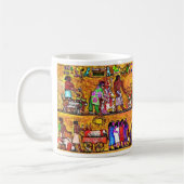 バセット犬の王朝のマグ コーヒーマグカップ (左)