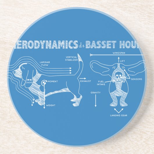 バセット犬の空気力学 コースター (正面)