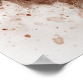 バセット犬の絵画水色 ポスター (角)