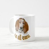 バセット犬の耳 コーヒーマグカップ (正面左)