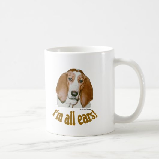 バセット犬の耳 コーヒーマグカップ (右)