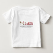 バセット犬の顔の幼児のワイシャツ ベビーTシャツ (裏面)