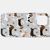 バセット犬の骨と手 Case-Mate iPhoneケース (裏面 (横))