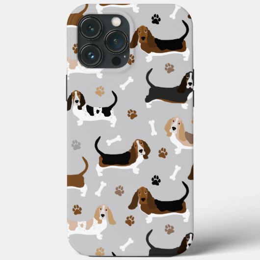 バセット犬の骨と手 Case-Mate iPhoneケース (裏面)