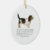 バセット犬のGriffon小さいVendeenの女性 セラミックオーナメント (右)