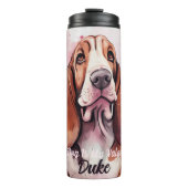 バセット犬は私のバレンタインパーソナライズされた タンブラー (正面)