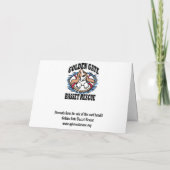 "バセット犬キャンプの"の挨拶状 カード (裏面)