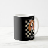 バセット犬チェス コーヒーマグカップ (正面右)