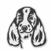 バセット犬 シール (正面)