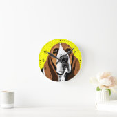 バセット犬 ラウンド壁時計 (ホーム)