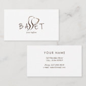 バセット犬 名刺 (正面/裏面)