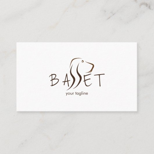 バセット犬 名刺 (正面)